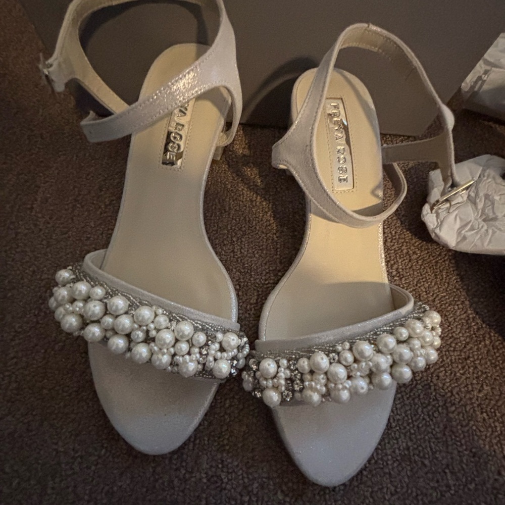 Elegant Silver Beaded Sandals